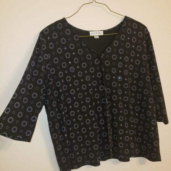 August Max Woman plus size 2X cardigan rhinestone - Picture 4 of 11